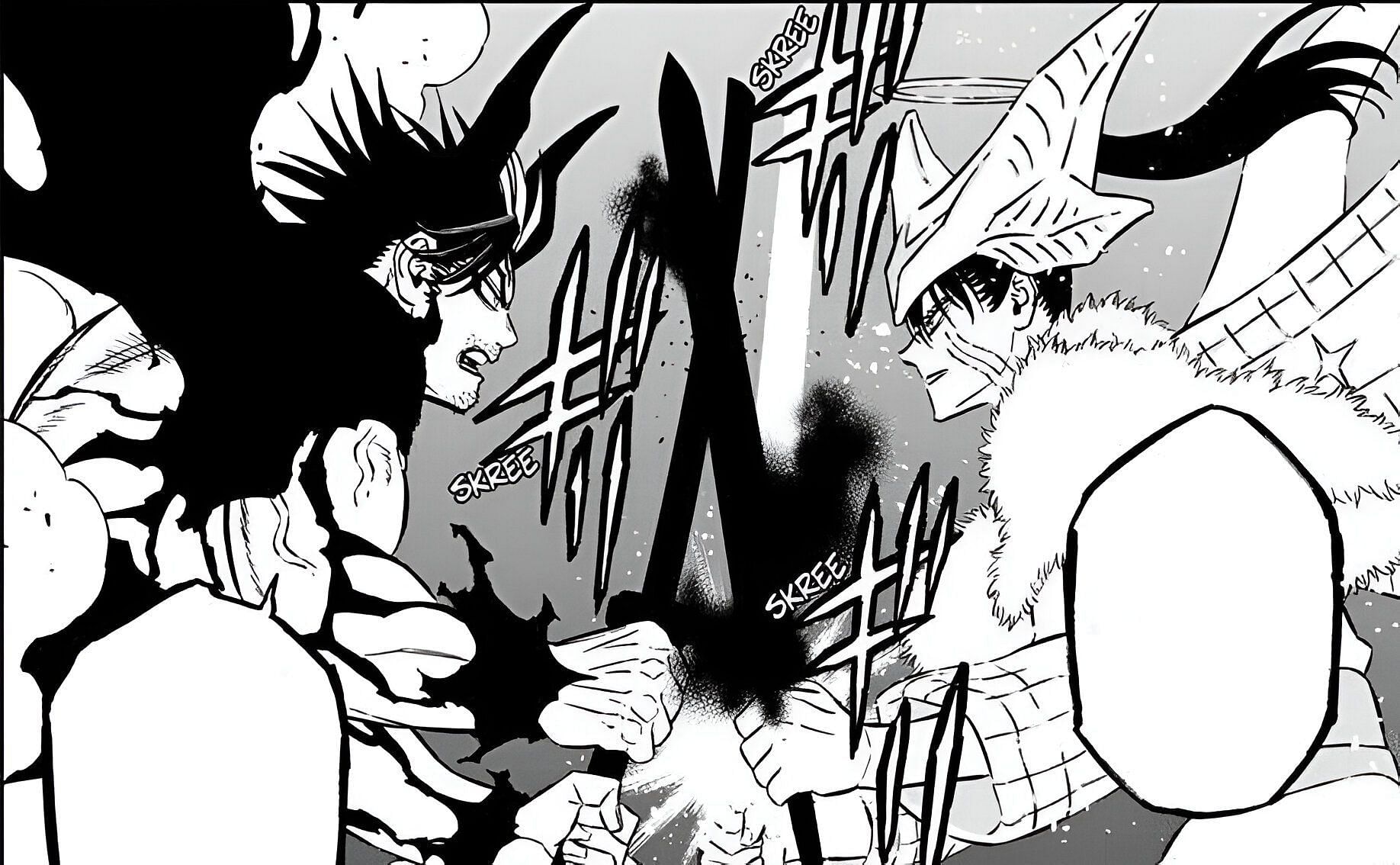 Yami and Morgen as seen in Chapter 375 (Image via Yūki Tabata)