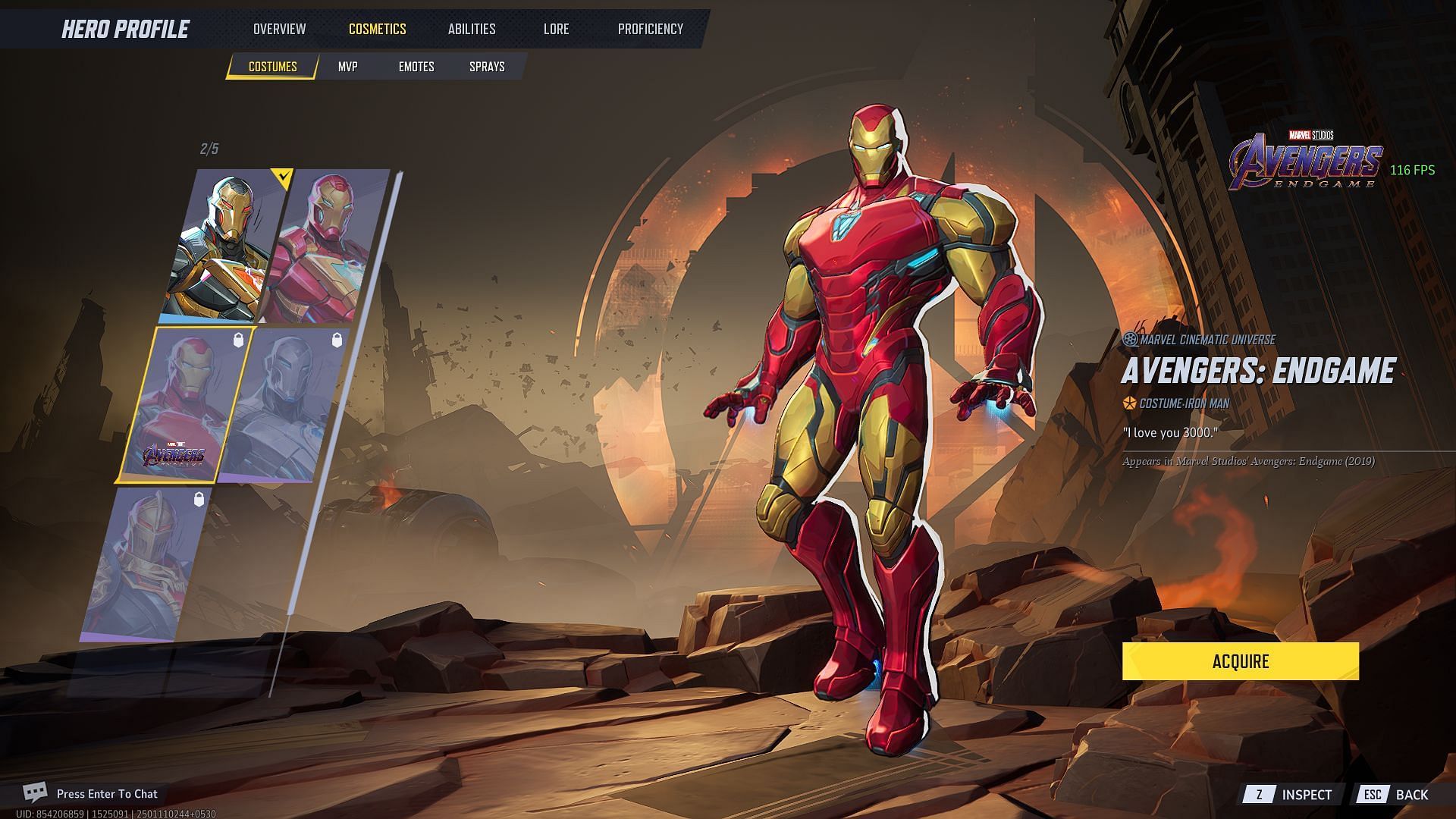 Iron Man (Avengers: Endgame) skin (Image via NetEase Games)