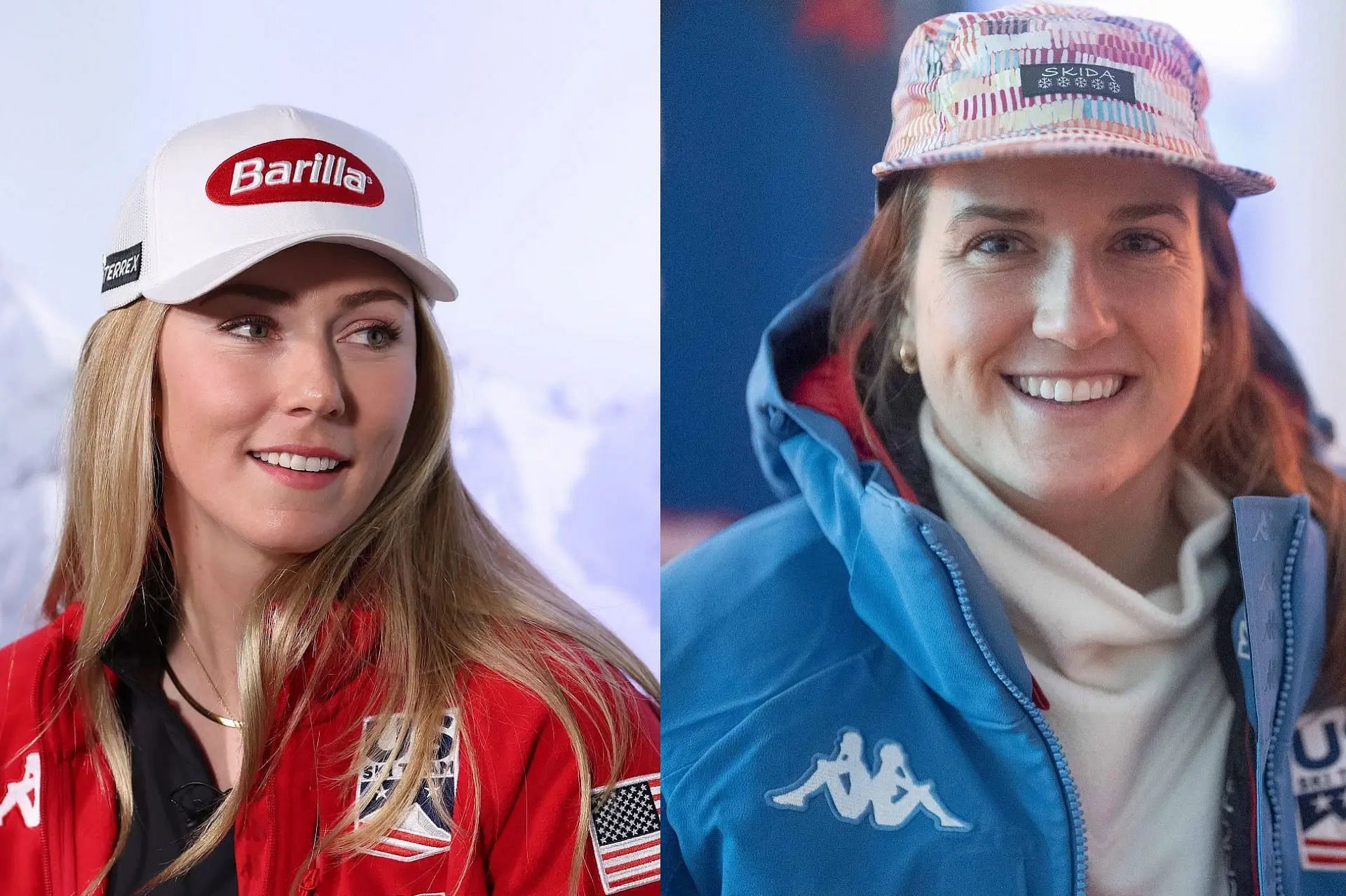 Mikaela Shiffrin and Paula Moltzan