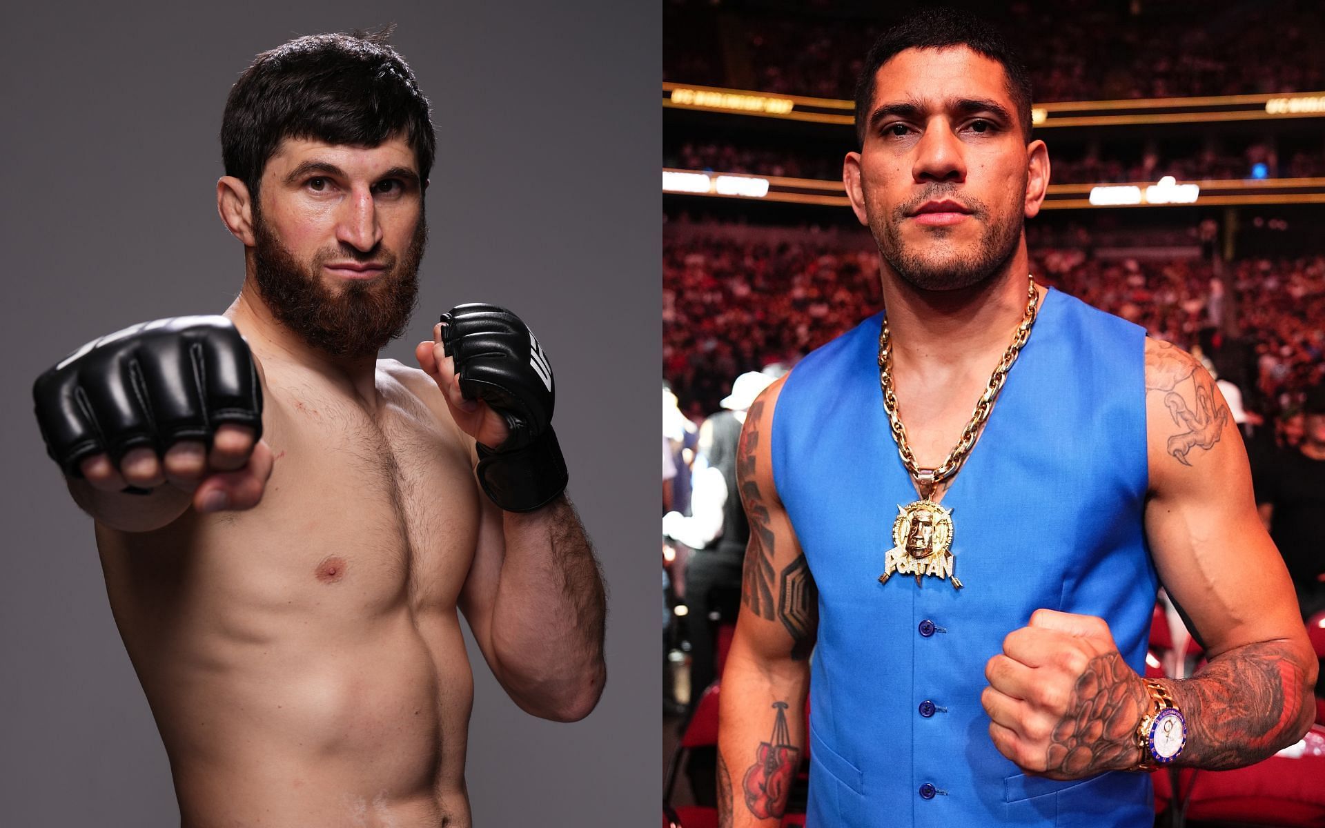 Magomed Ankalaev (left) and Alex Pereira (right) seem to be on a collision course in 2025 [Images courtesy: Getty Images]