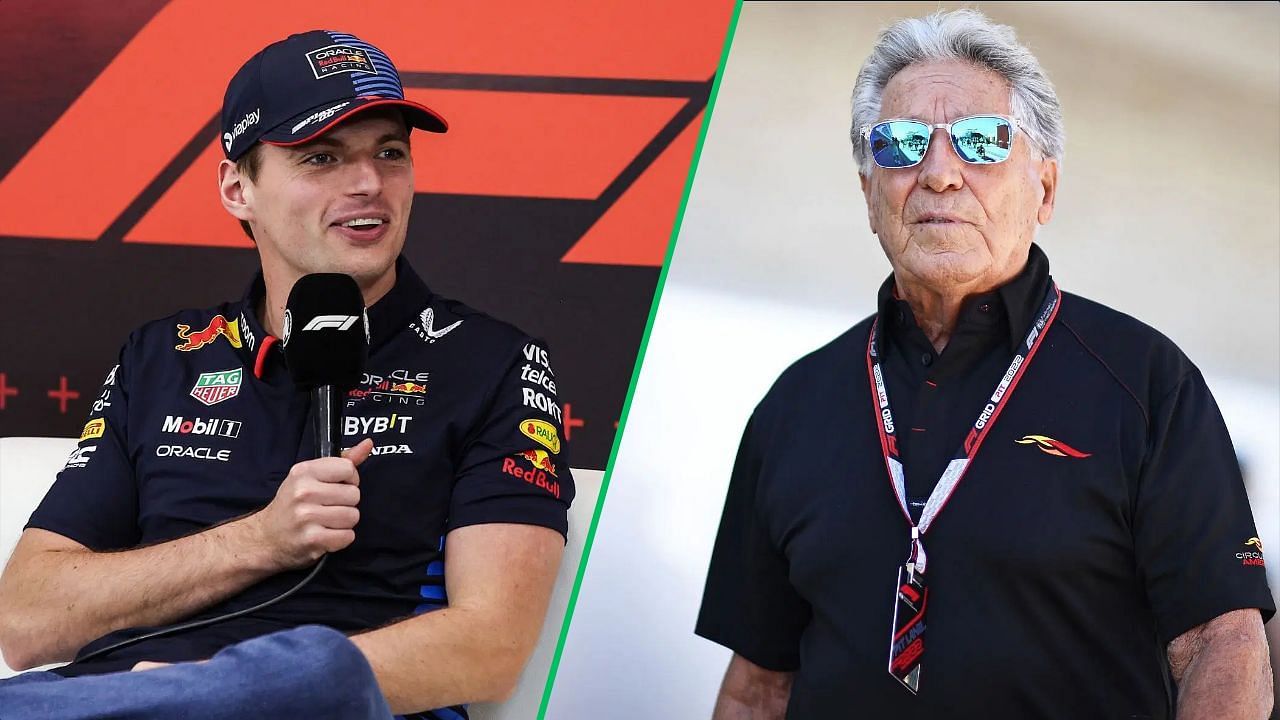 Max Verstappen and Mario Andretti | Image via Getty