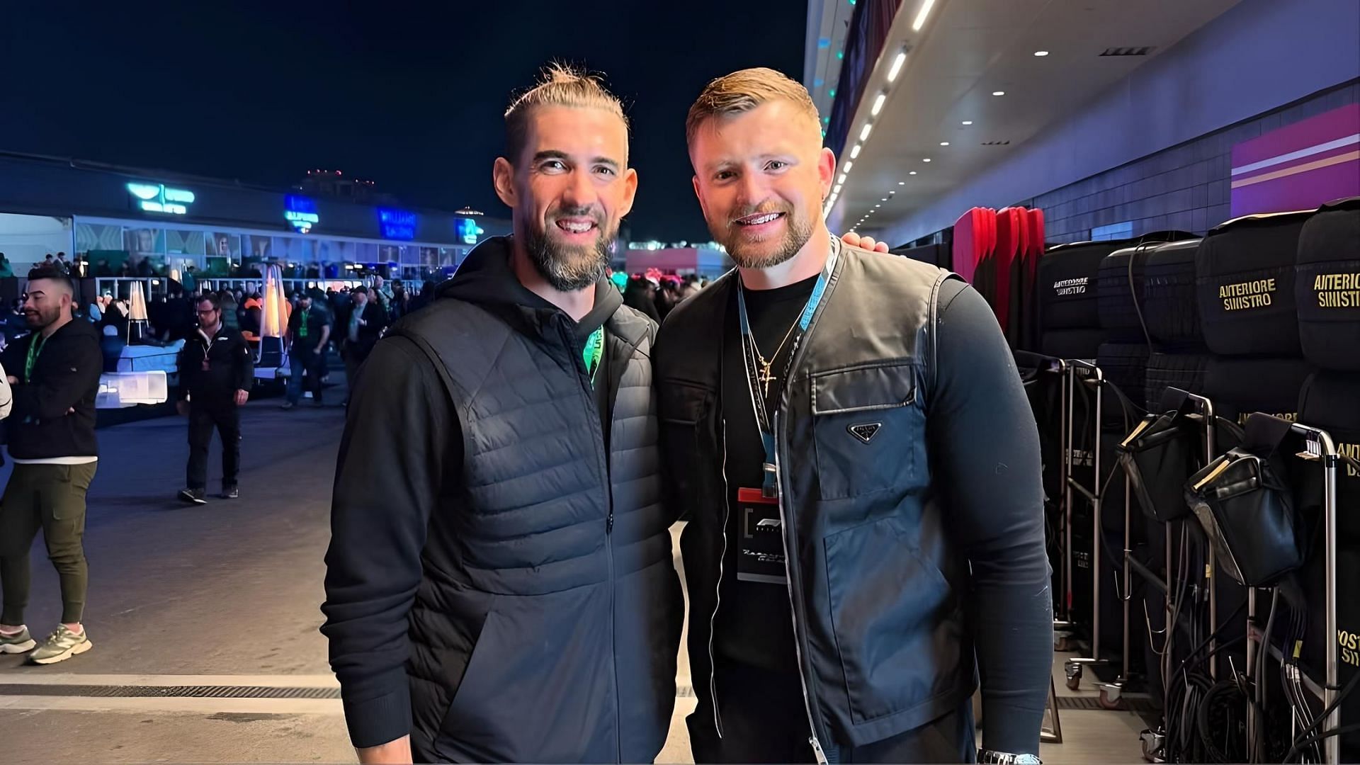 Michael Phelps and Adam Peaty at F1 Las Vegas/ Source: Instagram/ @adam_peaty