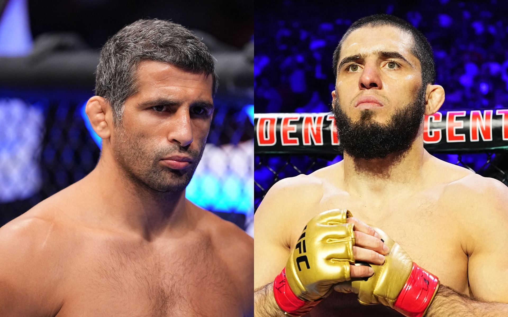 Beneil Dariush (left) names fighter who could beat Islam Makhachev (right). [Image courtesy: Getty Images] 