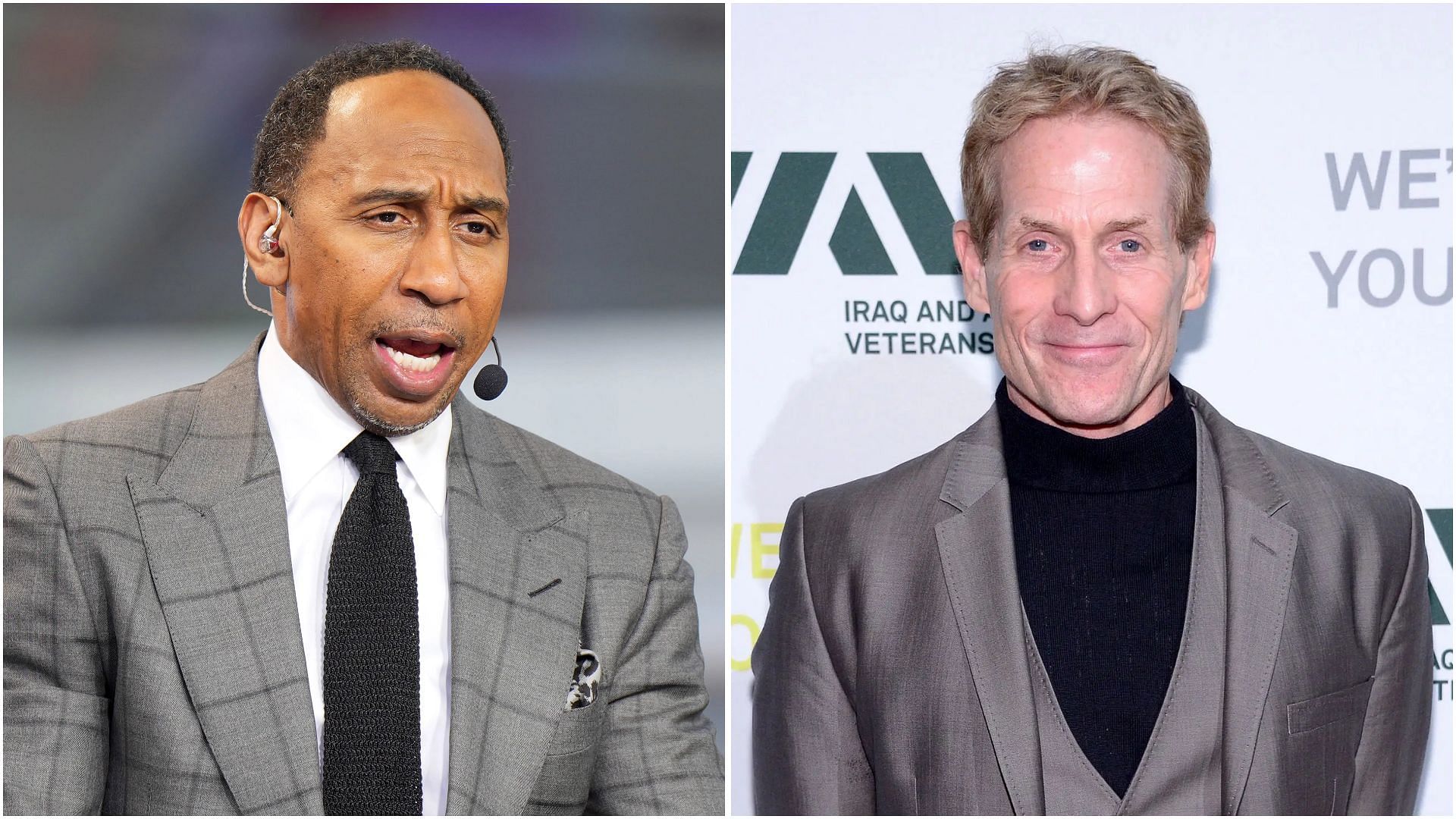 Stephen A. Smith defends former debate partner Skip Bayless amid harassment lawsuit and $1.5 million claim by hairstylist. (Photos: IMAGN and GETTY)