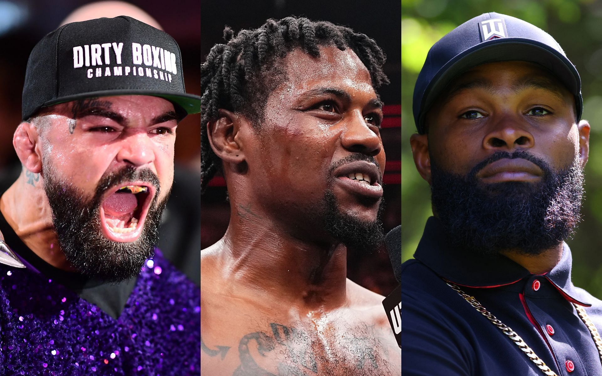 Mike Perry (left), Kevin Holland (middle), and Tyron Woodley (right) have all competed at a high level in the UFC at some point in their respective careers [Images courtesy: Getty Images]