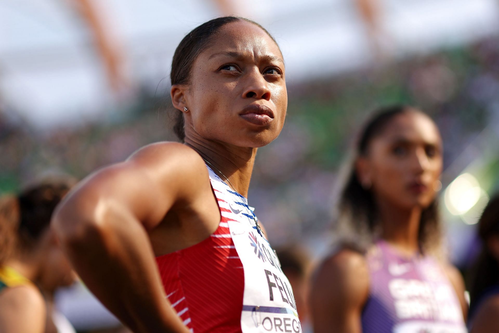 Allyson Felix at the World Athletics Championships Oregon22 - Day Nine - Source: Getty