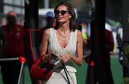 Carlos Sainz’s girlfriend Rebecca rocks chic black ensemble and scarf in latest travel update