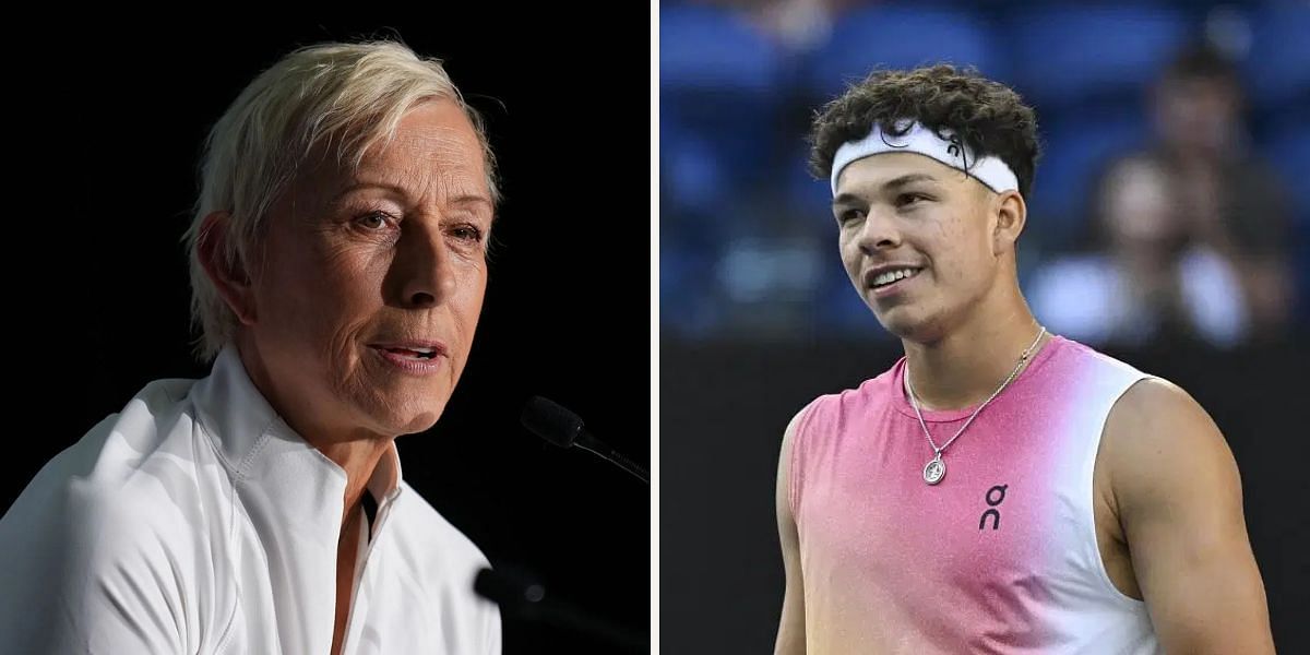 Martina Navratilova (left), Ben Shelton (right), Sources: Getty