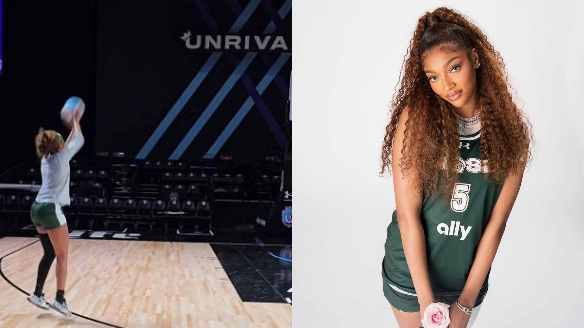 Angel Reese shares clips of her workout for Rose BC ahead of the Friday opening of the Unrivaled league. [photo: @angelreese5/IG]