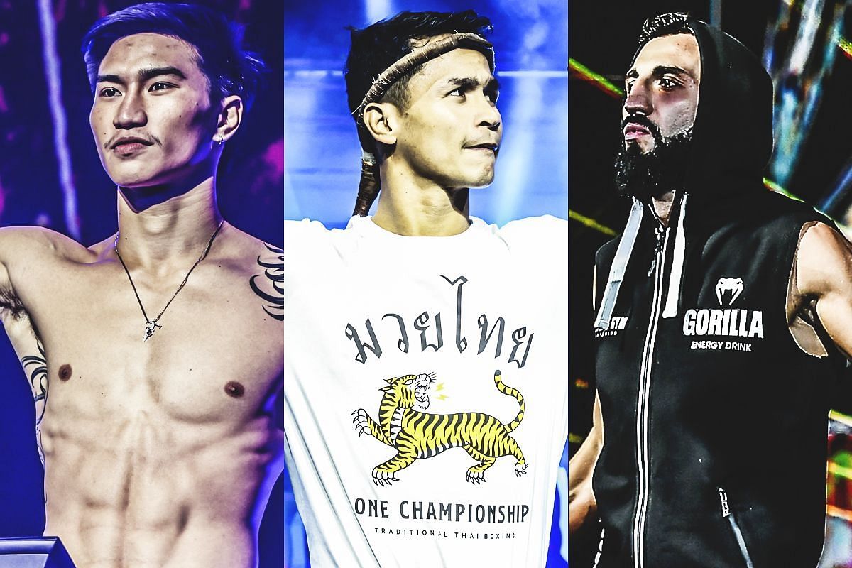 From left to right: Tawanchai, Superbon, Chingiz Allazov [Photos from ONE Championship]