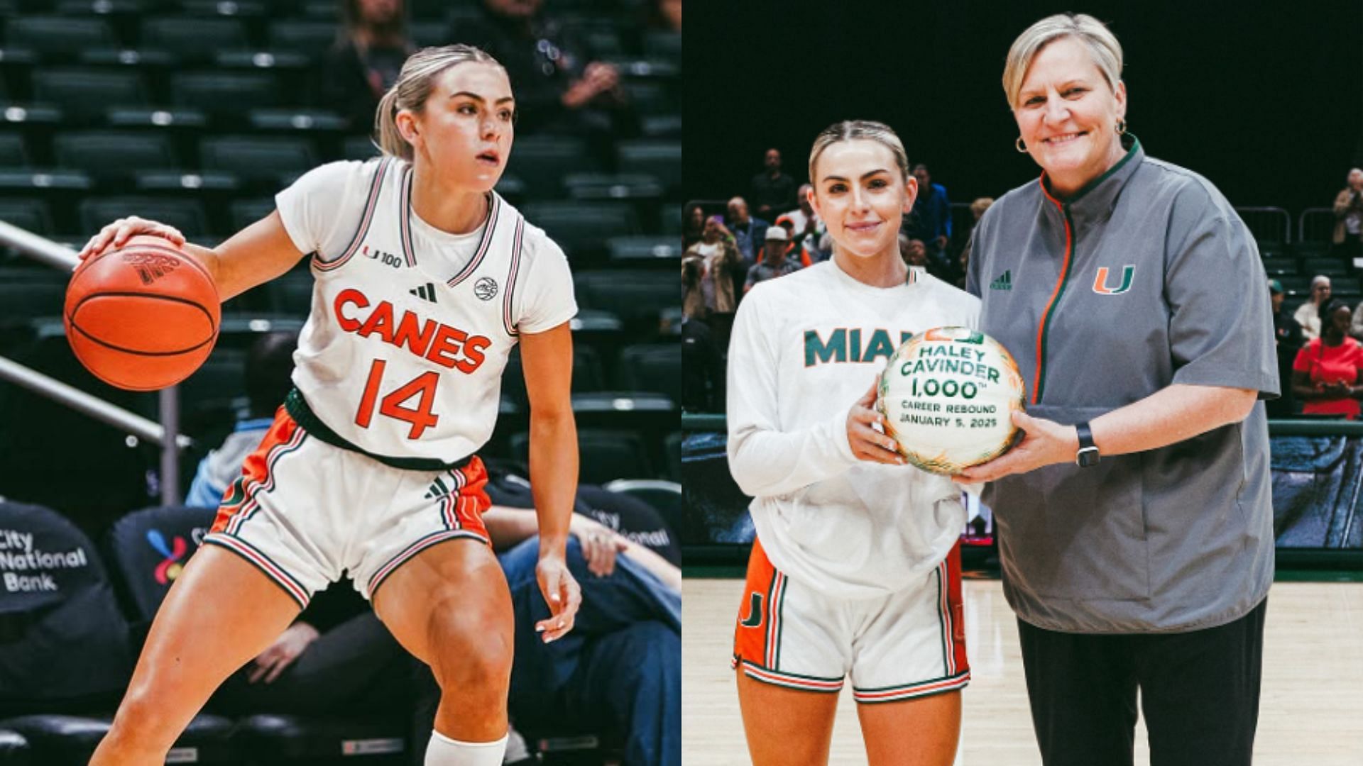 Miami Hurricanes guard Haley Cavinder (Image Source: @caneswbb@Instagram)