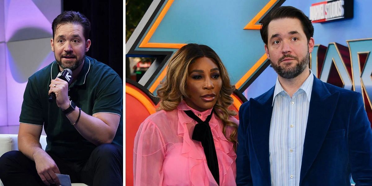 Alexis Ohanian (left), Serena Williams and Alexis Ohanian (right), Sources: Getty