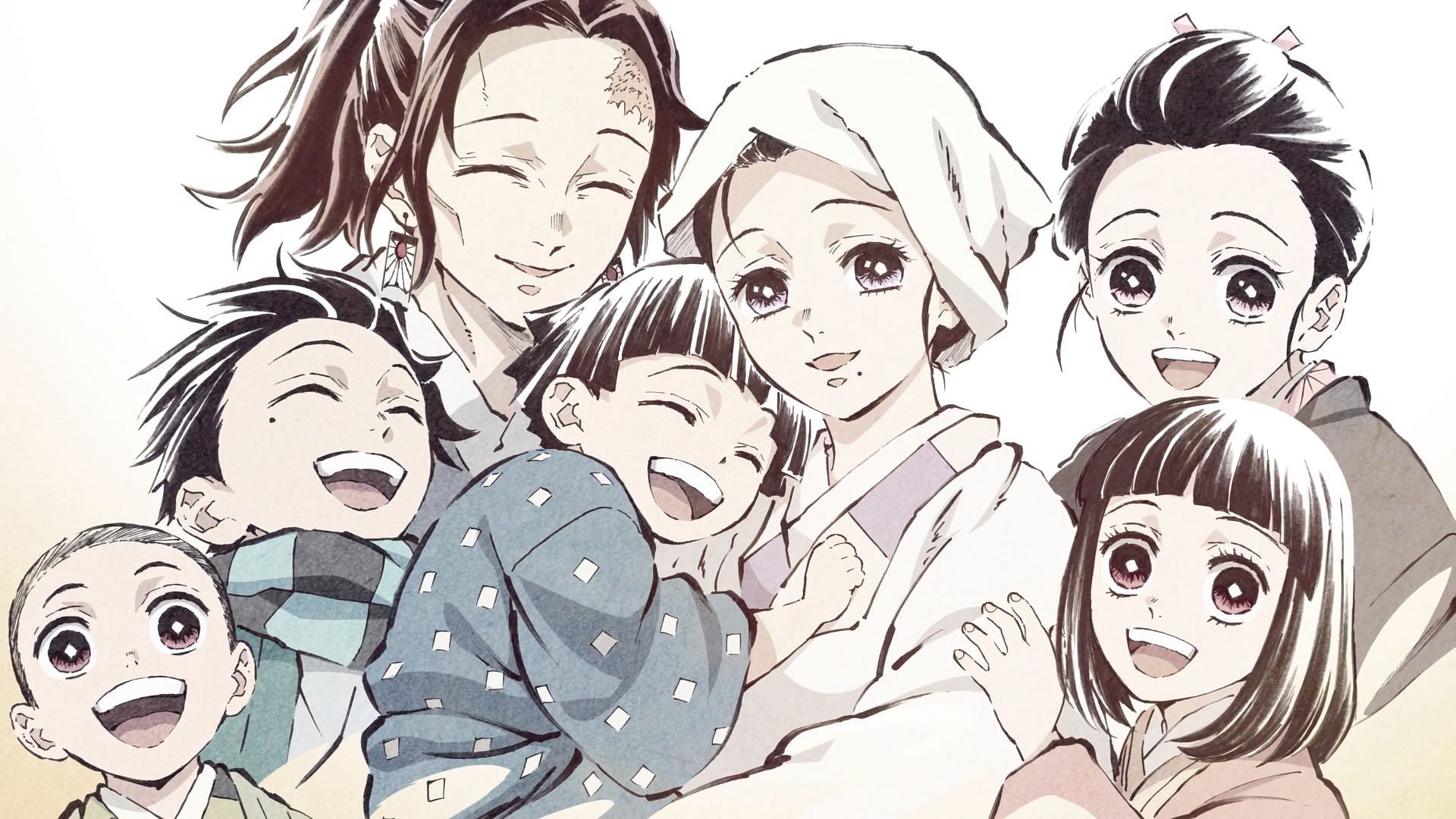 Tanjiro and his family (Image via Ufotable)