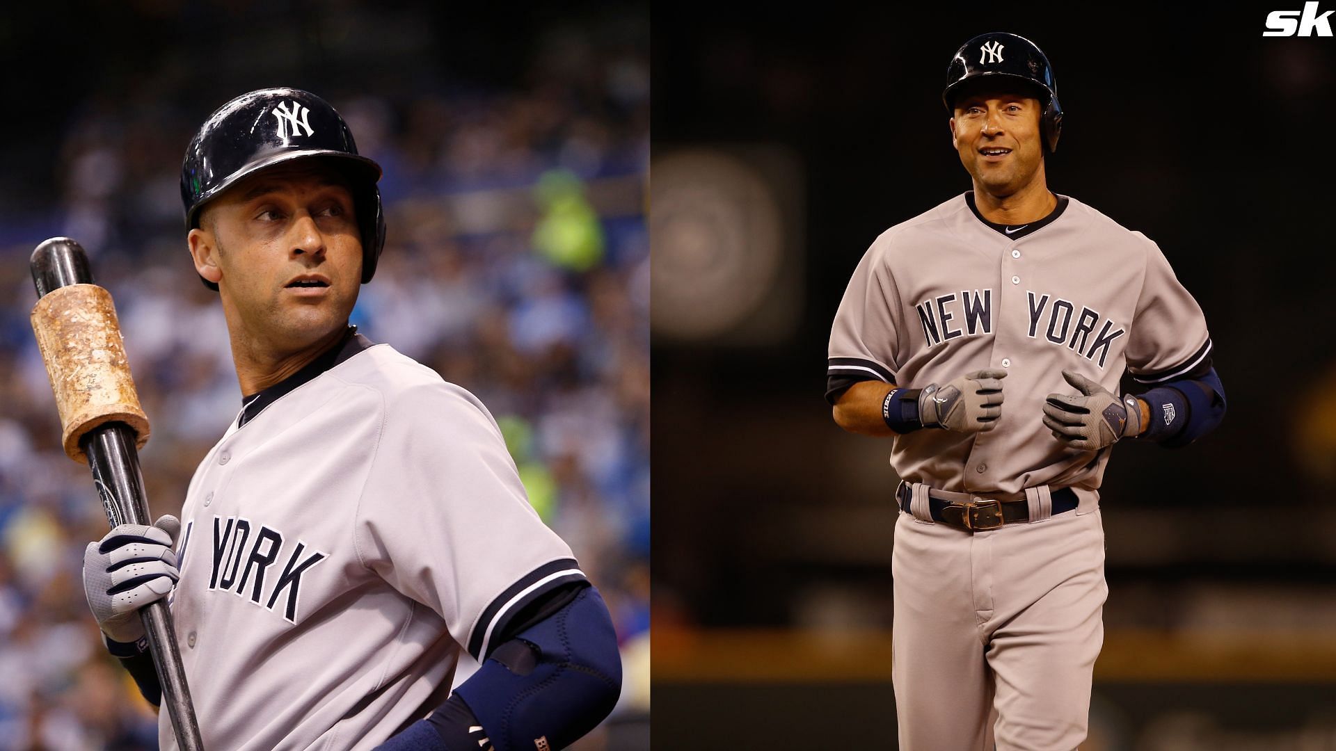 Derek Jeter of the New York Yankees looks on after hitting a ground-rule double against the Seattle Mariners at Safeco Field (Source: Getty)