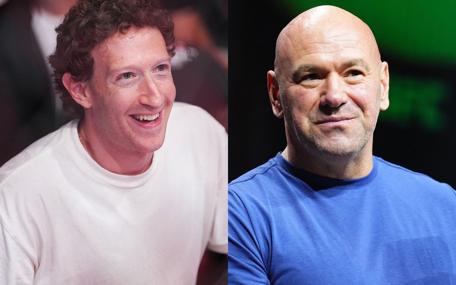 Mark Zuckerberg (left) has attended multiple UFC events, often seated near Dana White (right) [Images courtesy: Getty Images]