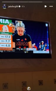 Jake Ferguson posts Haley Cavinder's picture