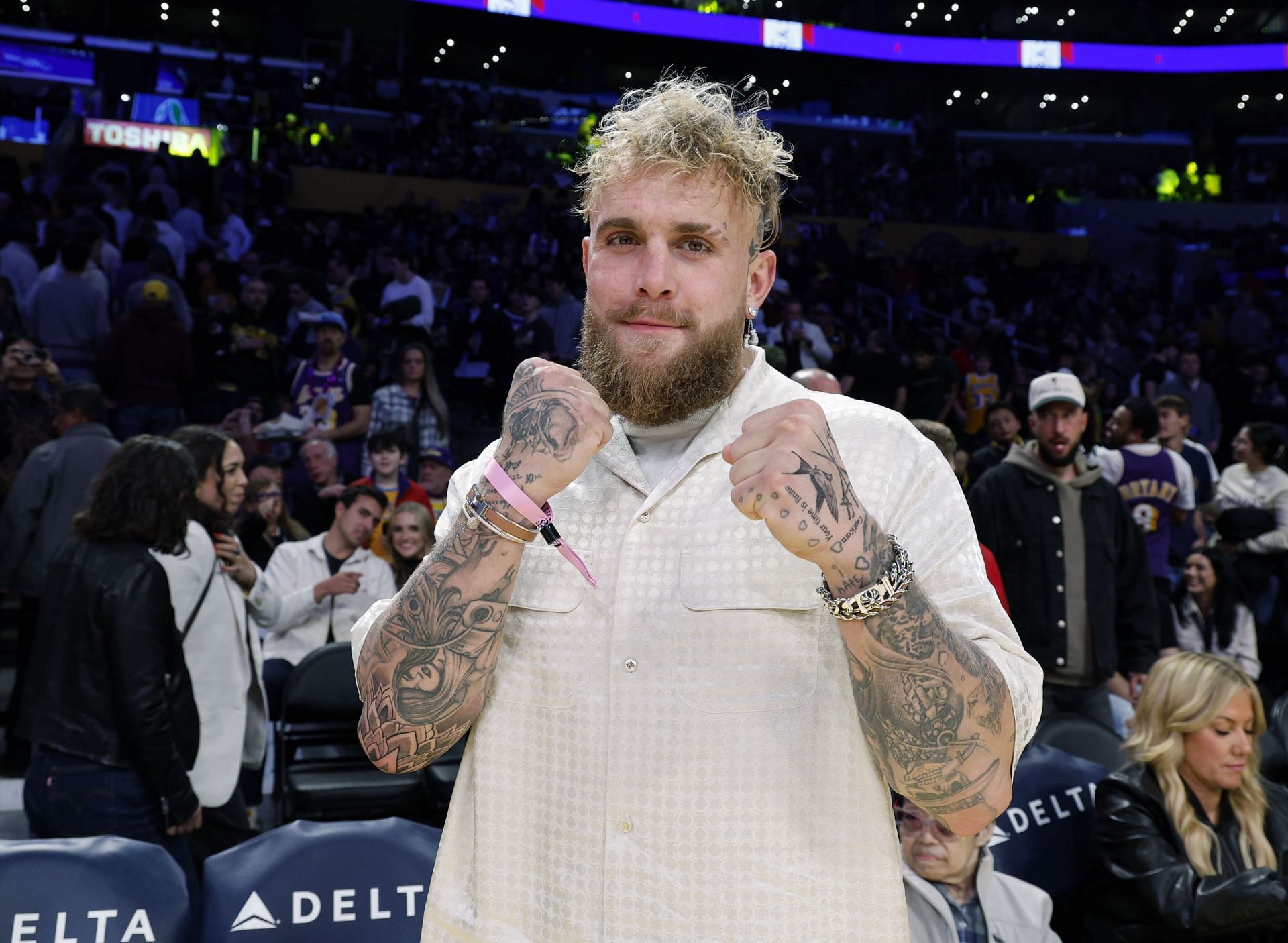 Celebrities At The Los Angeles Lakers Game - Source: Getty