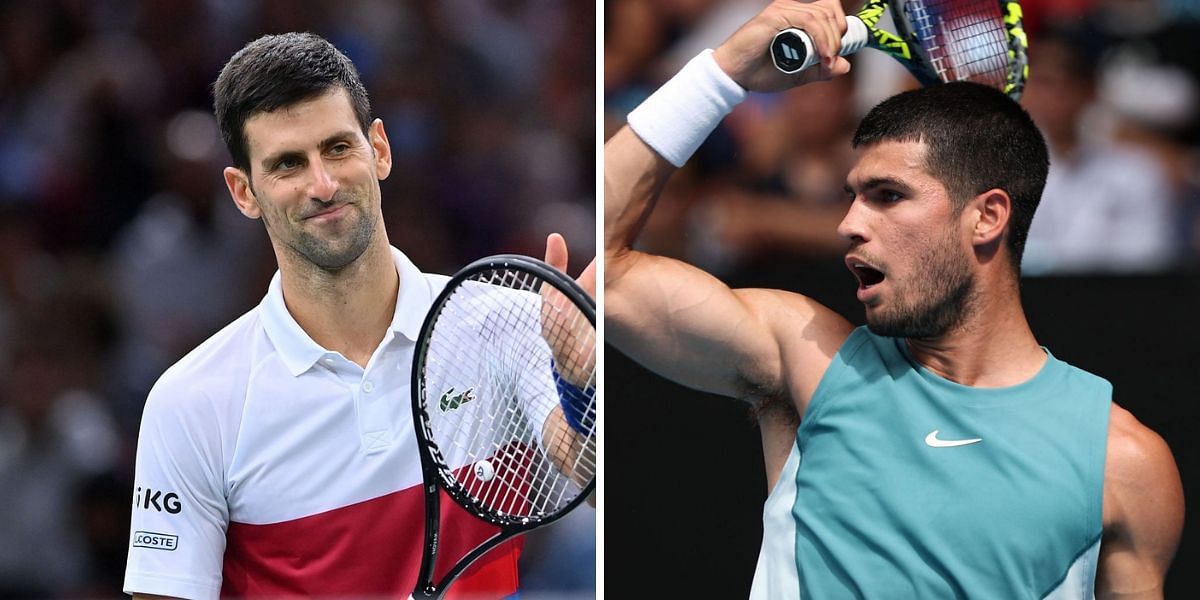 Novak Djokovic applauds Carlos Alcaraz after Spaniard displays unreal athleticism (Source: Getty)