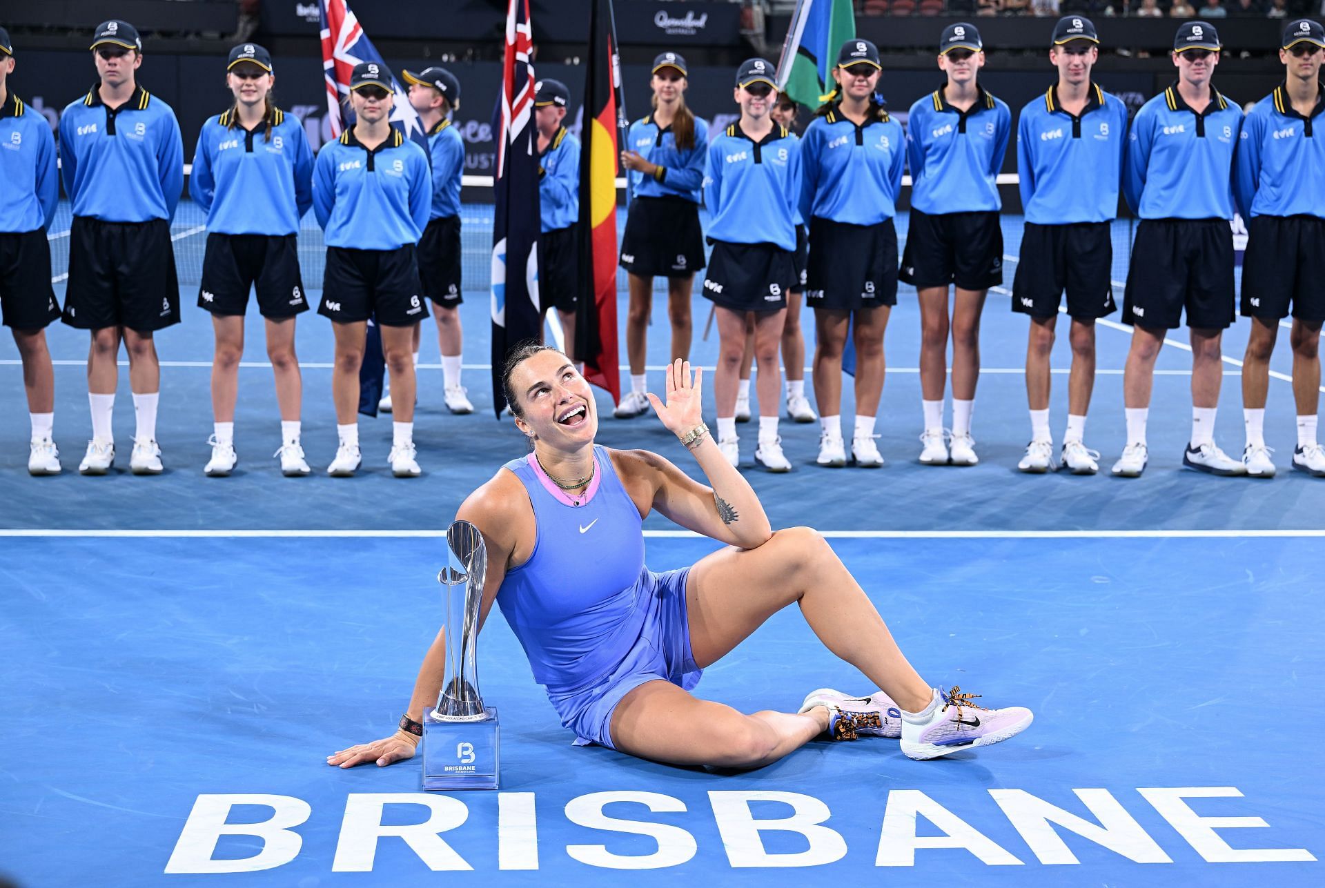 Aryna Sabalenka at the 2025 Brisbane International. (Source: Getty)