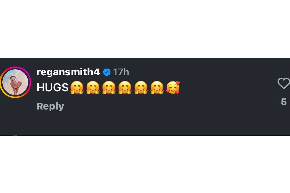 Regan Smith&rsquo;s comment on Instagram