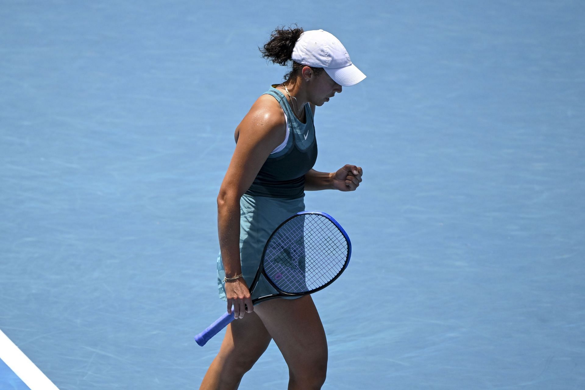 Madison Keys in action at the Australian Open (Image Source: Getty)