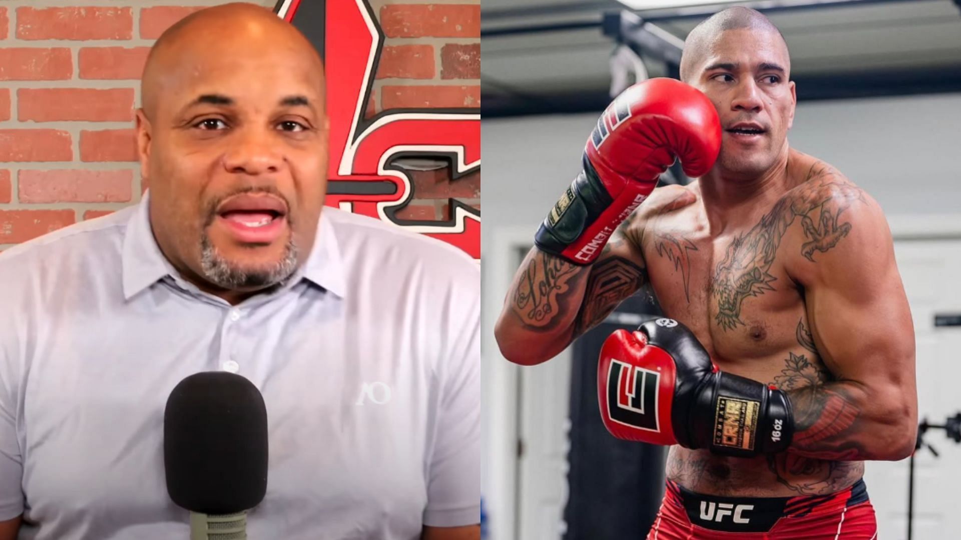 Daniel Cormier (left) weighs in on Alex Pereira (right) and the rest of the light heavyweight division [Images courtesy of Daniel Cormier on YouTube &amp; @alexpoatanpereira on Instagram]