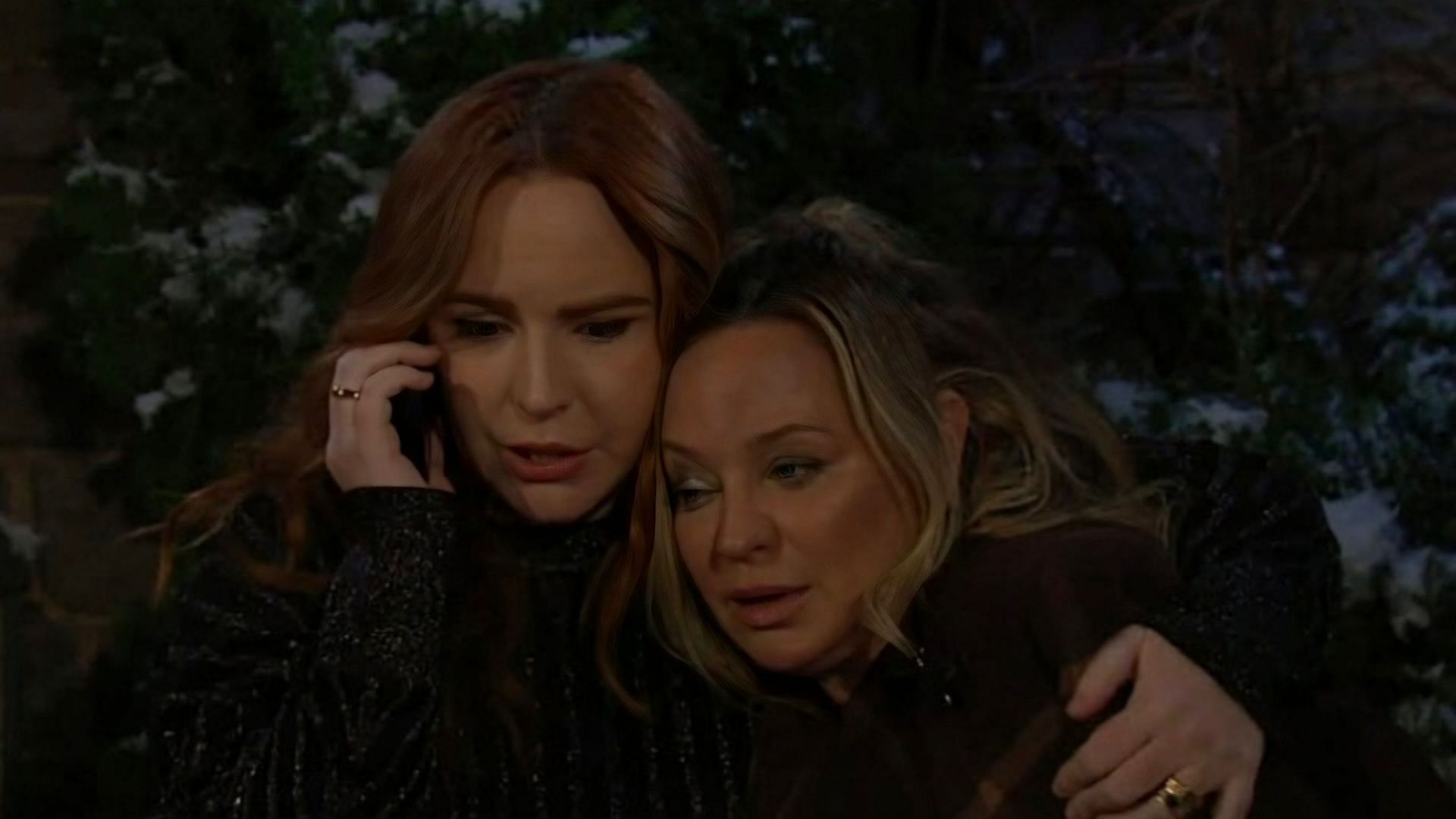 Mariah Copeland and Sharon Newman in a still from The Young and the Restless (Image via CBS)