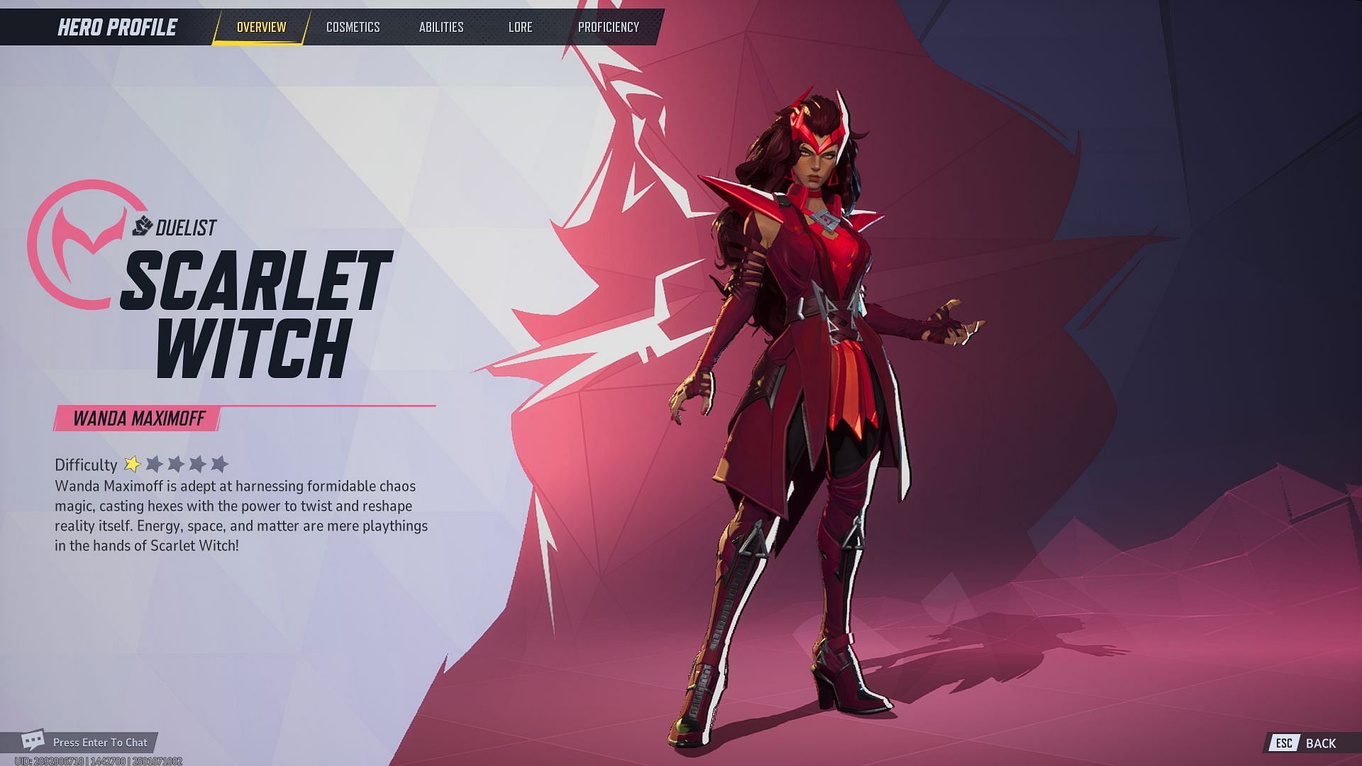 Marvel Rivals Scarlet Witch is a Duelist character (Image via NetEase Games)