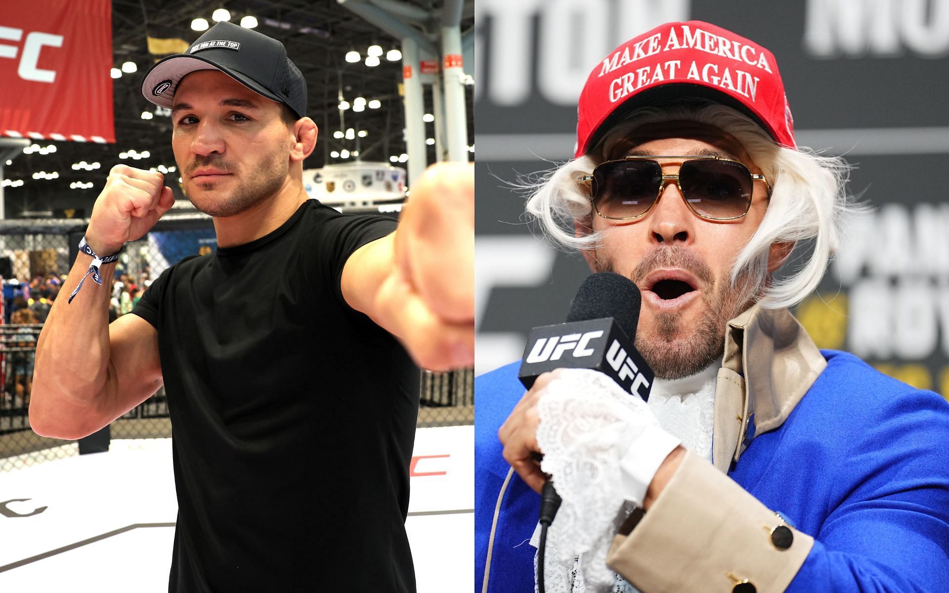 Michael Chandler (left) has often found himself in the crosshairs of Colby Covington (right) [Images courtesy: Getty Images]