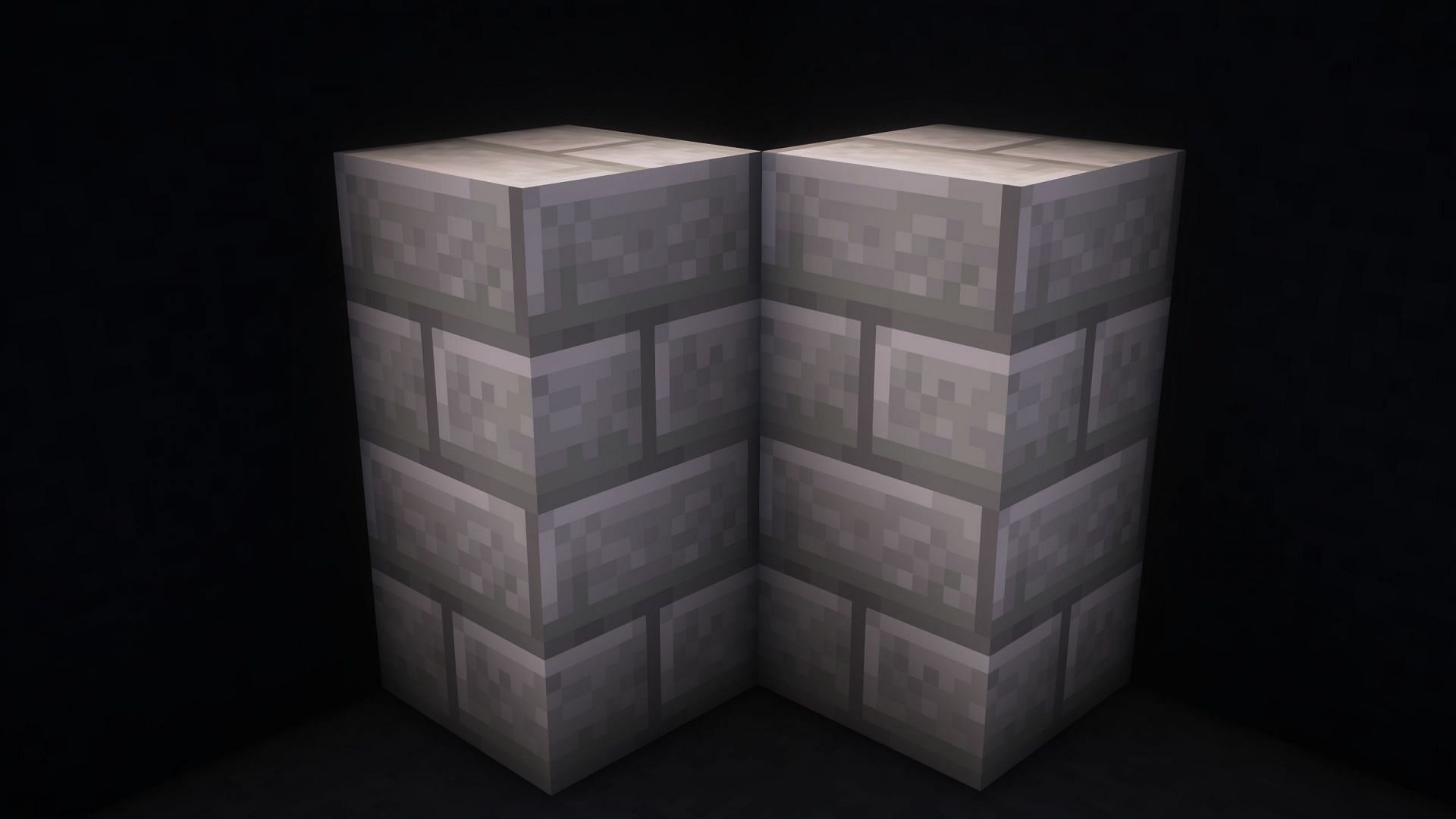 Stone bricks are the first strong blocks that players can craft after mining (Image via Mojang Studios)