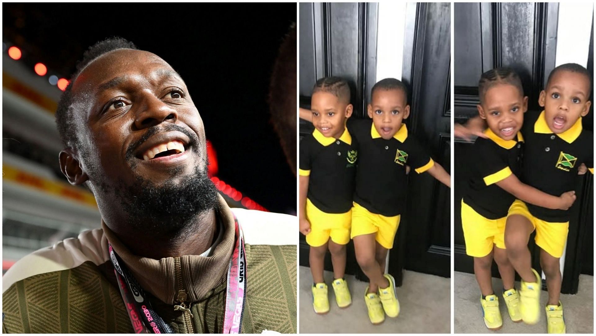 Usain Bolt and his sons