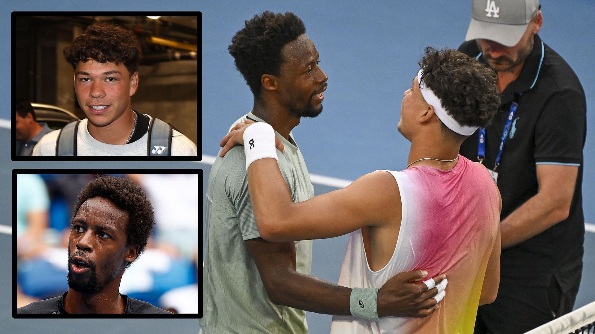 Ben Shelton and Gael Monfils. Source: Getty