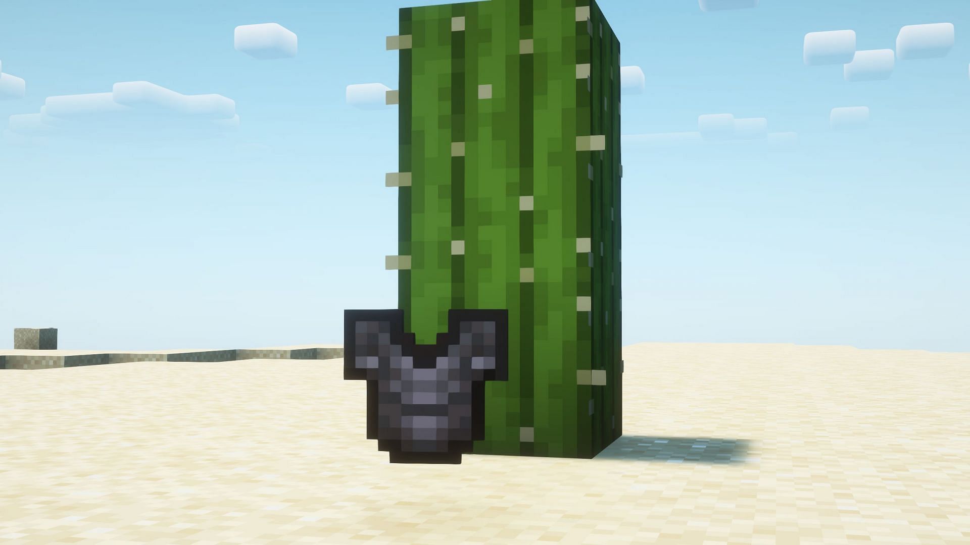 Even netherite items can get destroyed by a cactus (Image via Mojang Studios)