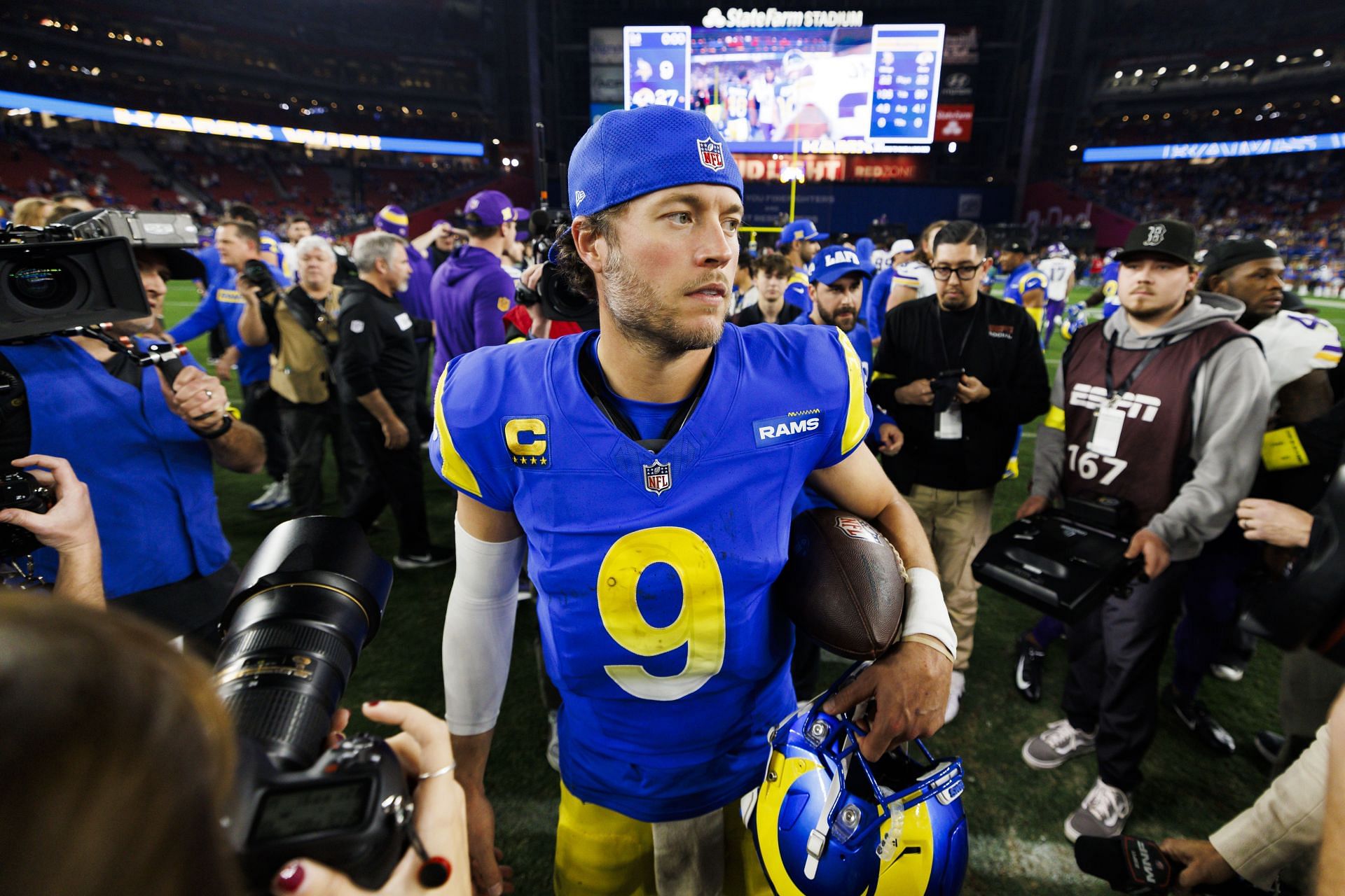 Matthew Stafford of the Los Angeles Rams - Source: Getty