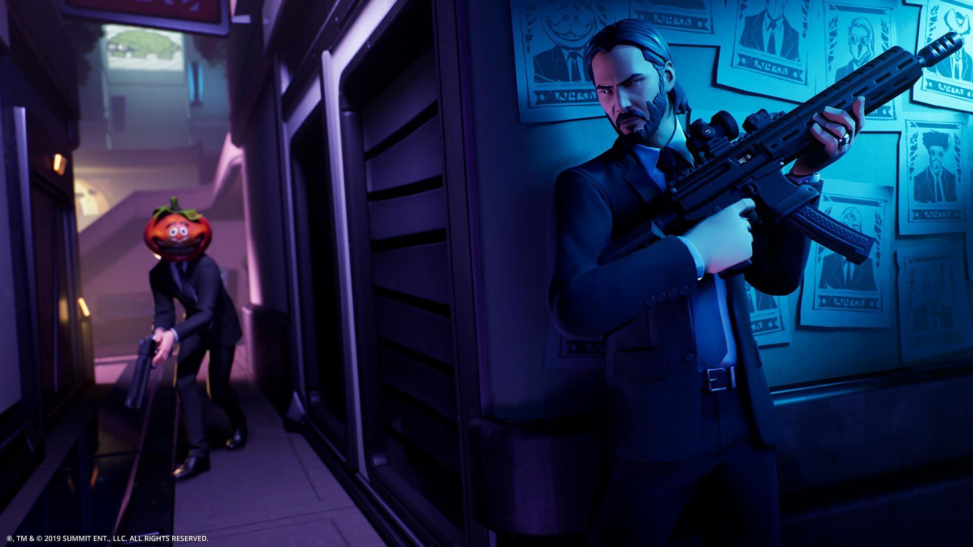 The John Wick skin is now in Fortnite (Image via Epic Games)