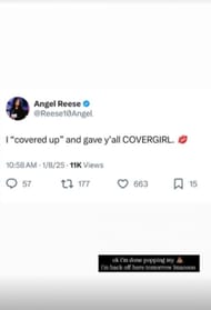 Angel announces she's leaving Instagram again