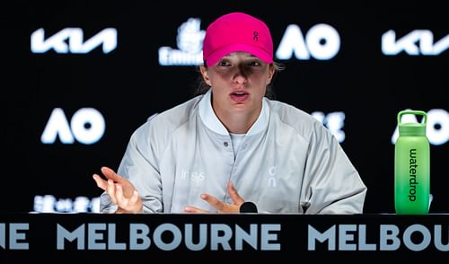 Iga Swiatek after her semifinal defeat at the Australian Open (Image Source: Getty)