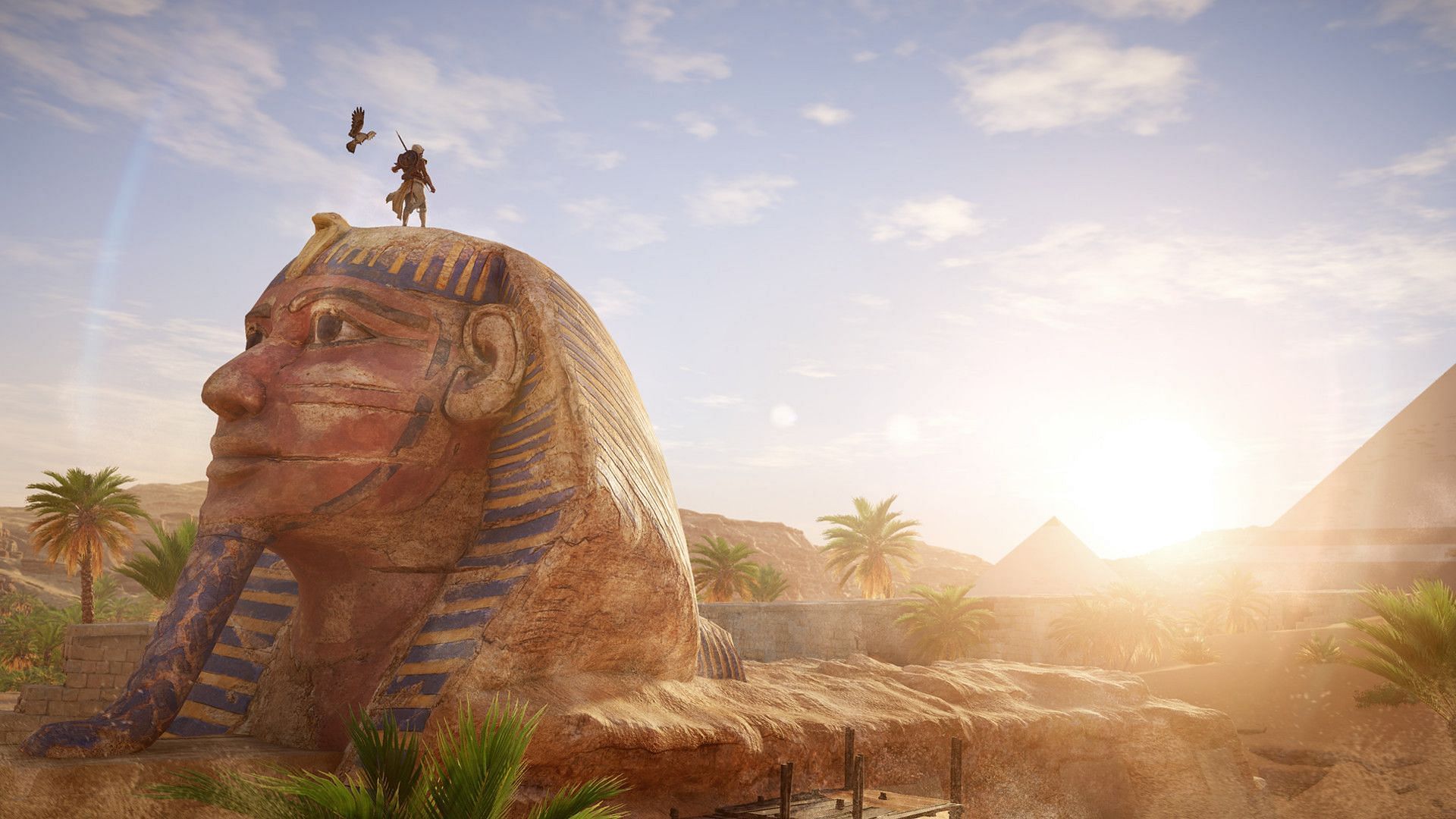 Bayek and Senu in 49 BC (Image via Ubisoft)