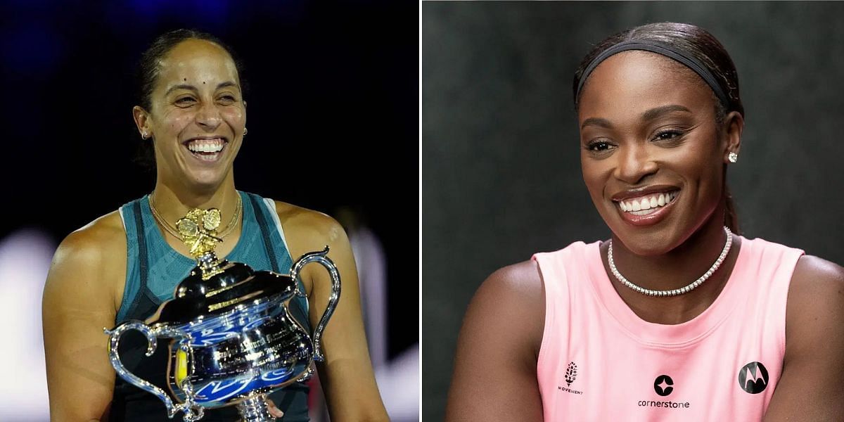 Madison Keys receives congratulations from good friend Sloane Stephens after AO triump (Source: Getty Images)