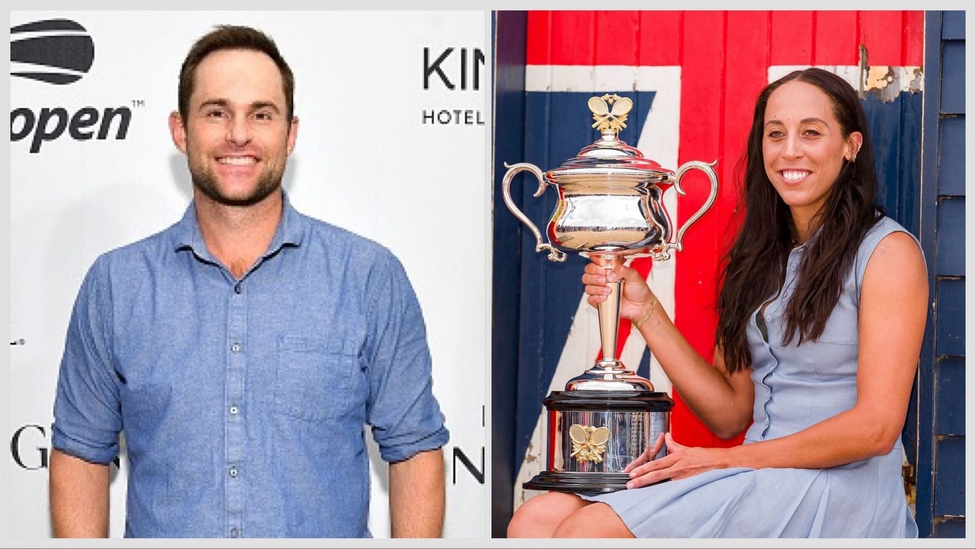 Former World No. 1 Andy Roddick and current Australian Open champion Madison Keys. Credit: Getty