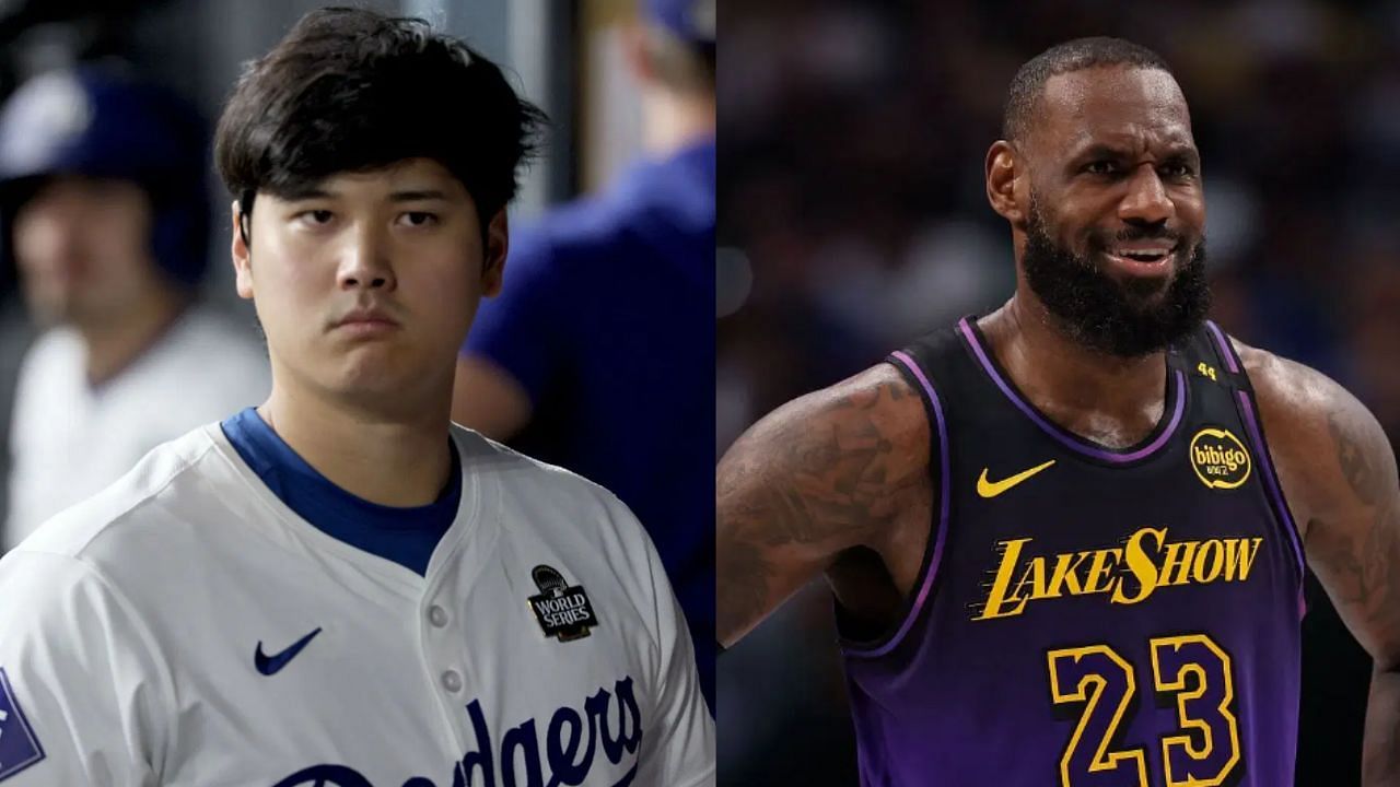 Shohei Ohtani (L) and LeBron James (R) (Images from - Getty)