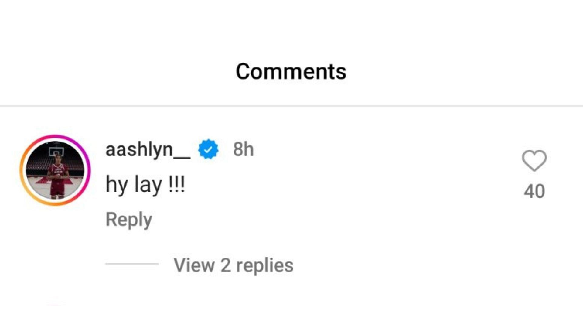 Injured South Carolina star Ashlyn Watkins commented on an Instagram post featuring a highlight play from teammate MiLaysia Fulwiley against Texas. Source: Instagram/@marchmadnesswbb