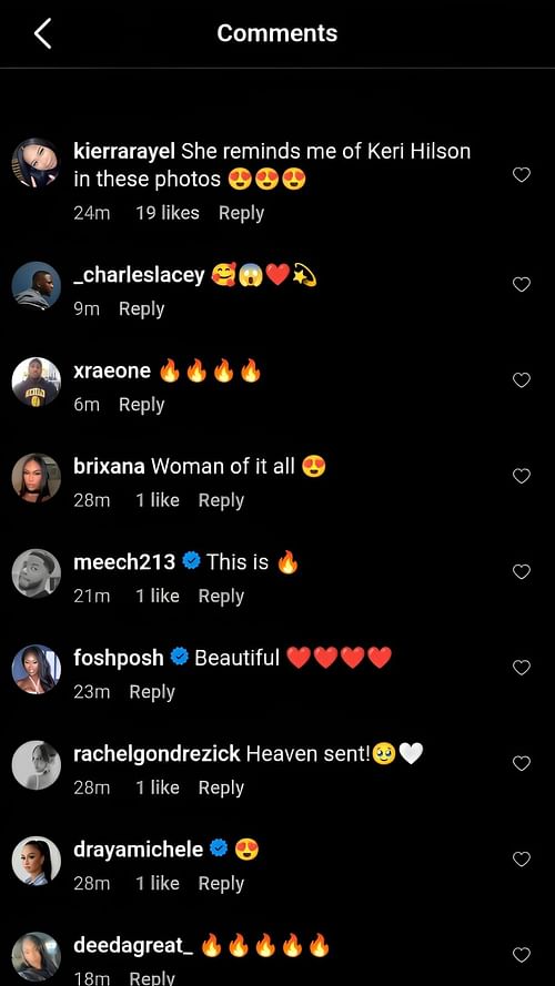 Draya Michele's comment on Kysre's post [Credit: IG/@ kysrerae]