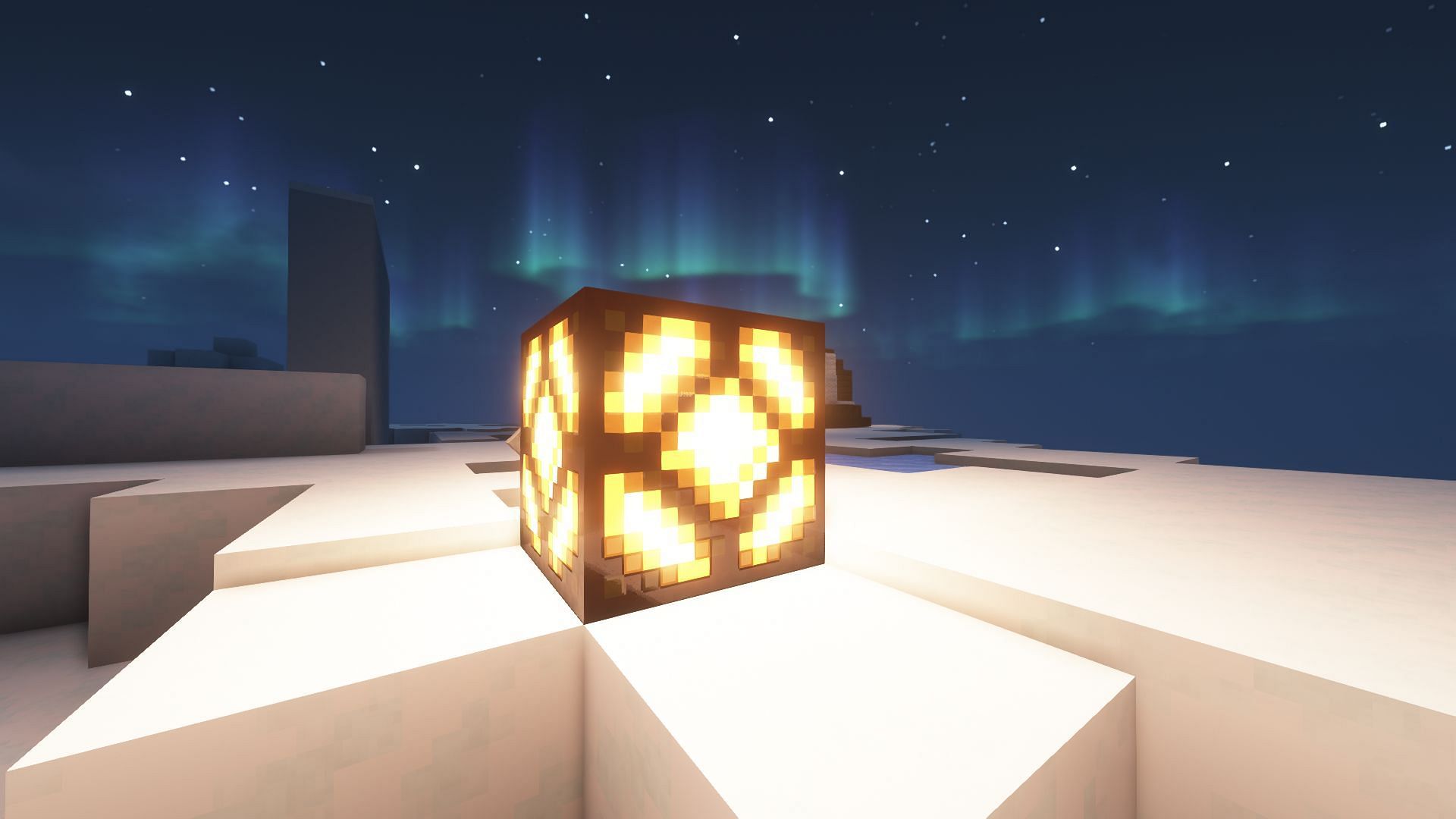 Redstone lamp can be configured to automatically turn on and off (Image via Mojang Studios)