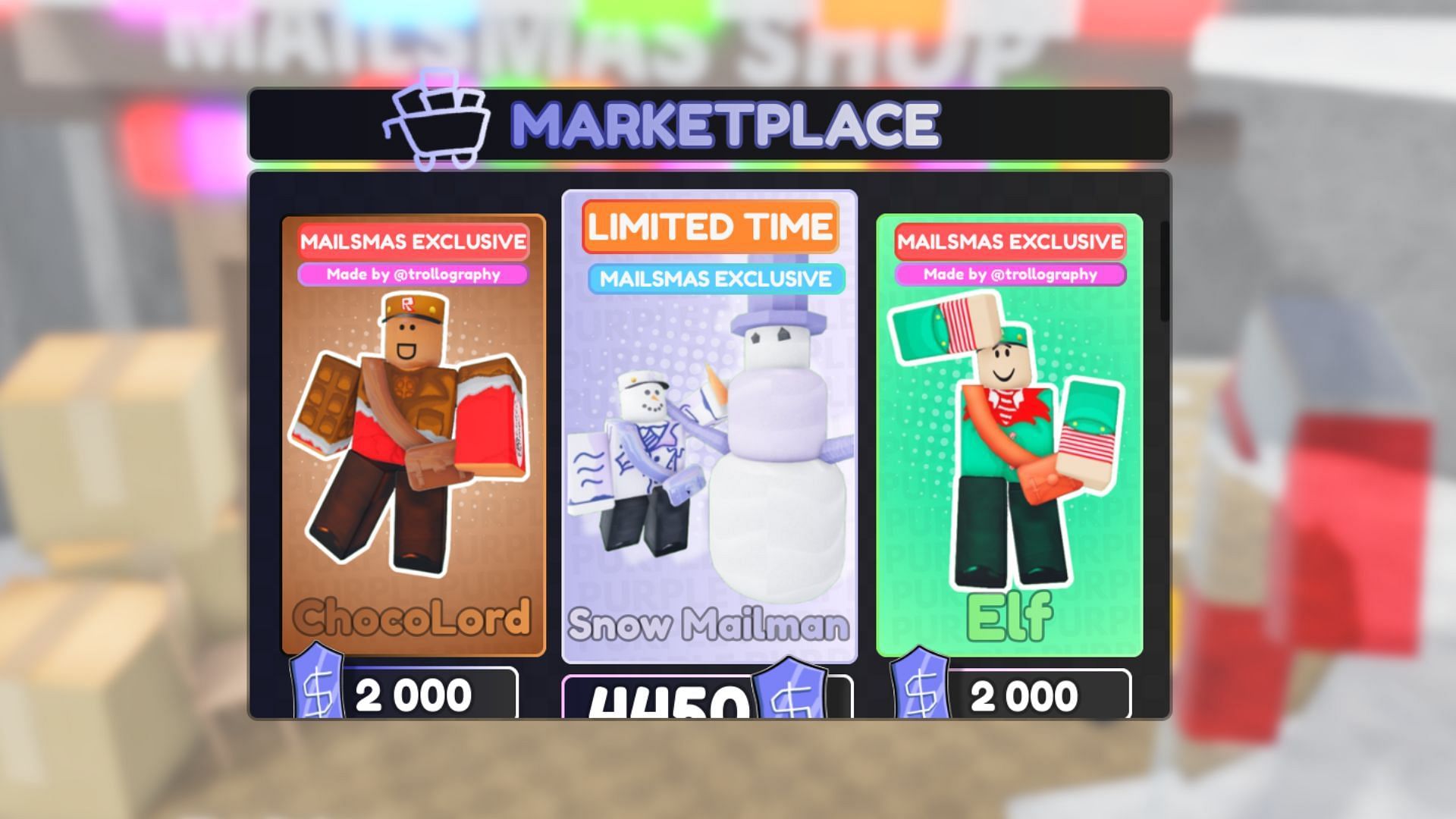 Get unique outfits in Attempt on Delivery (Image via Roblox)