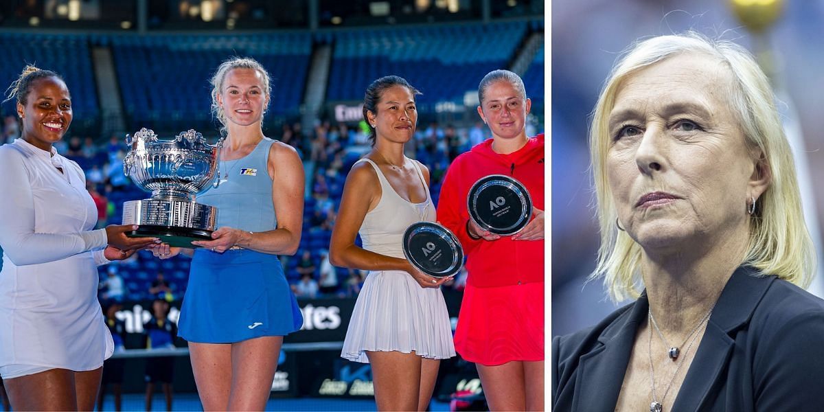 Townsend, Siniakova, Hsieh, Ostapeno and Navratilova Source: Getty