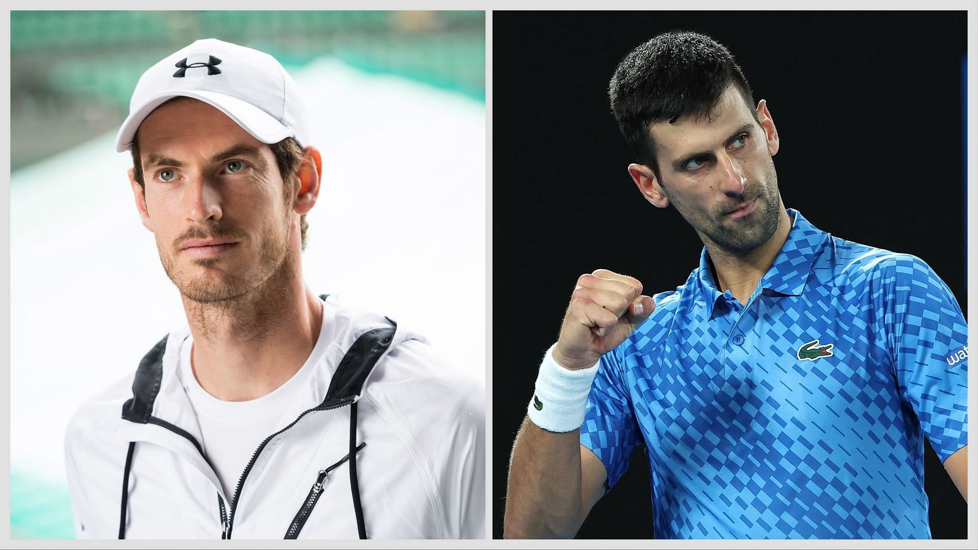 Andy Murray and Novak Djokovic. Source: Getty 