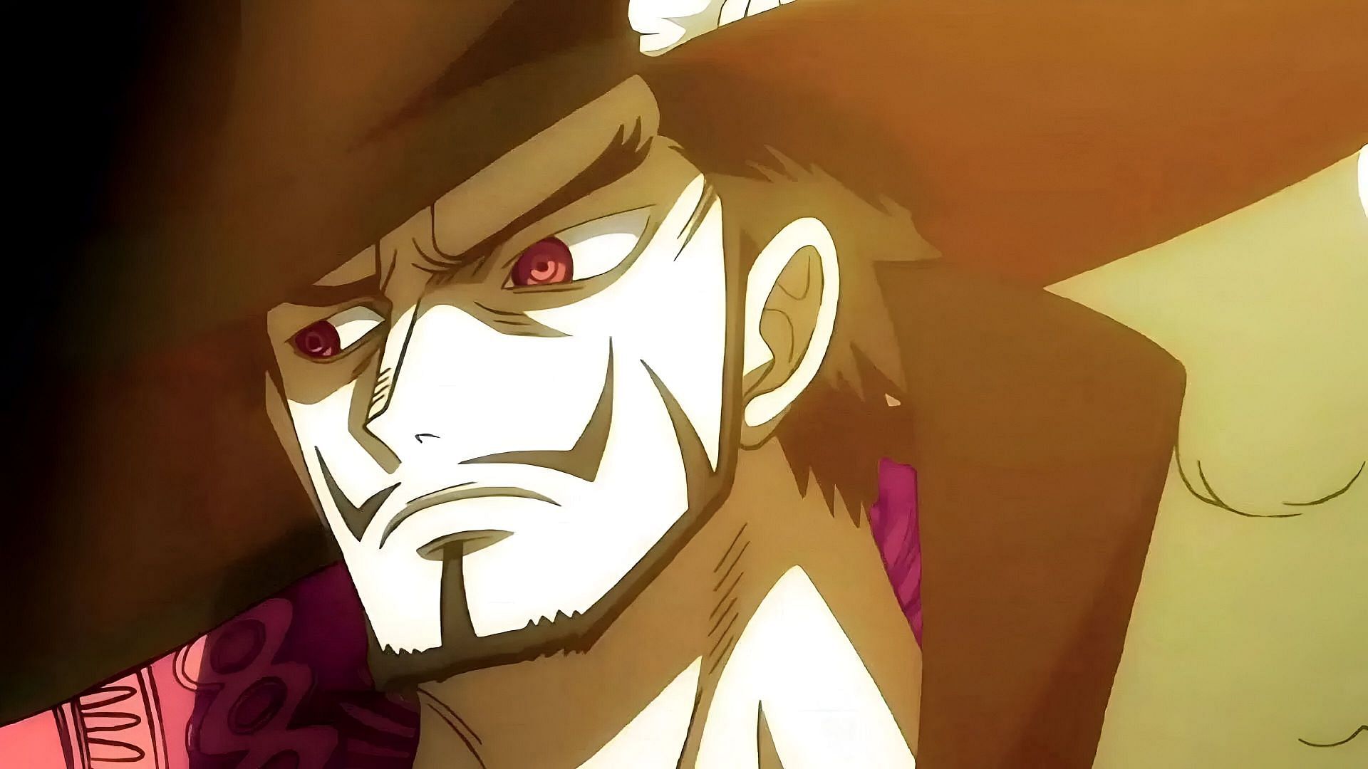 Mihawk as seen in the anime (Image via Toei Animation)