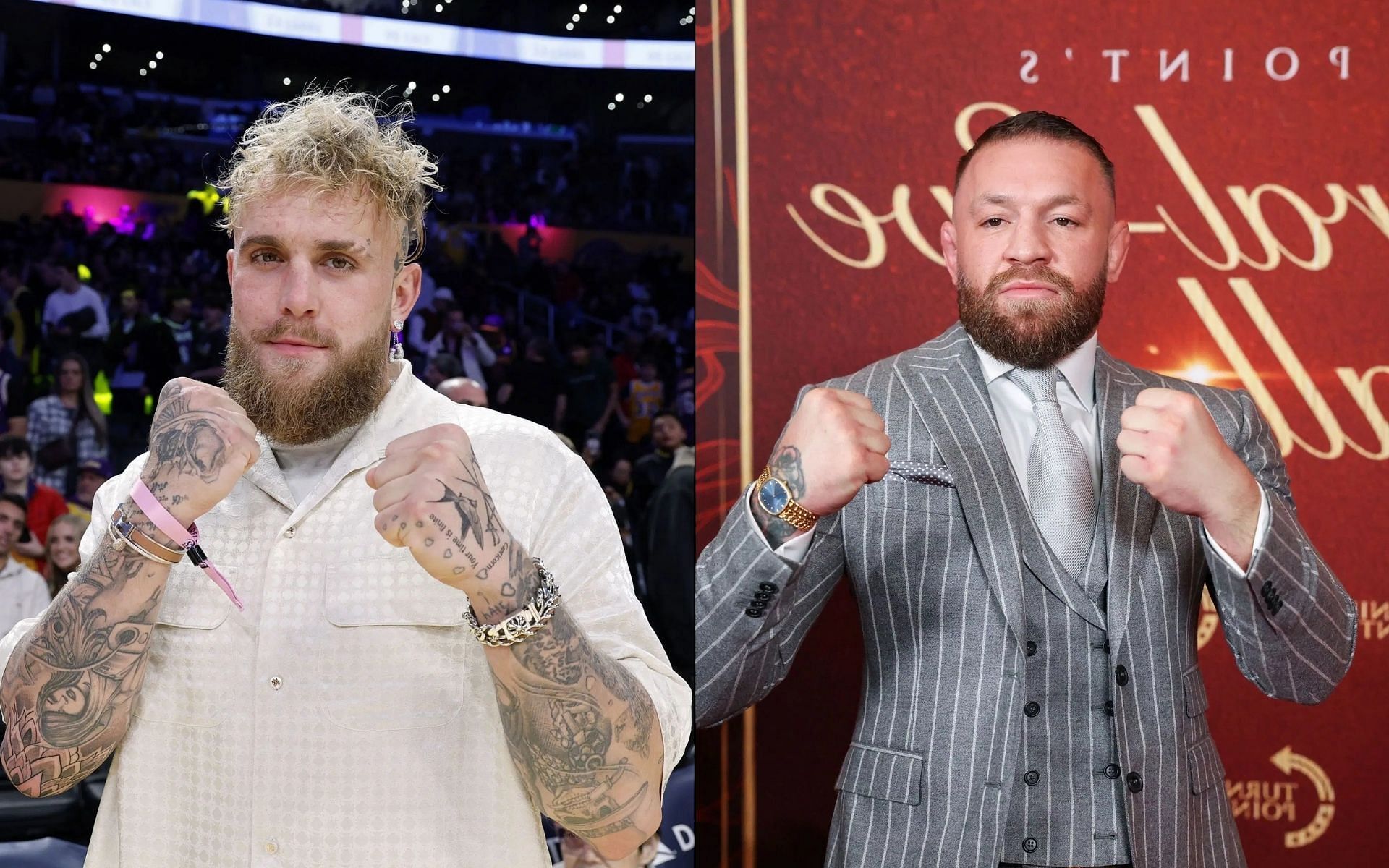 Jake Paul (left) seemingly takes a dig at Conor McGregor (right) [Image courtesy: Getty]