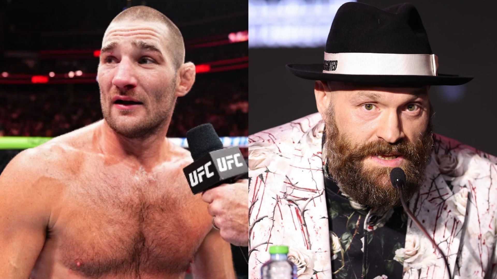 Sean Strickland (left), Tyson Fury (right) [Images courtesy of Getty Images &amp; @tysonfury on Instagram]